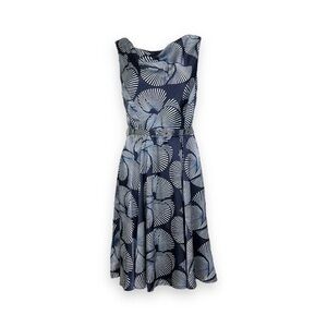 Eva Franco Printed Cowl Neck Dress - sz 4